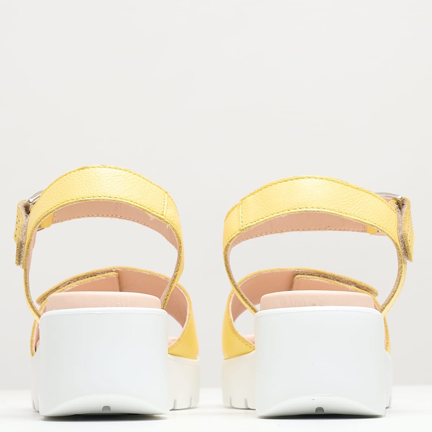Women Platforms Low 32002 Yellow Leather Callaghan
