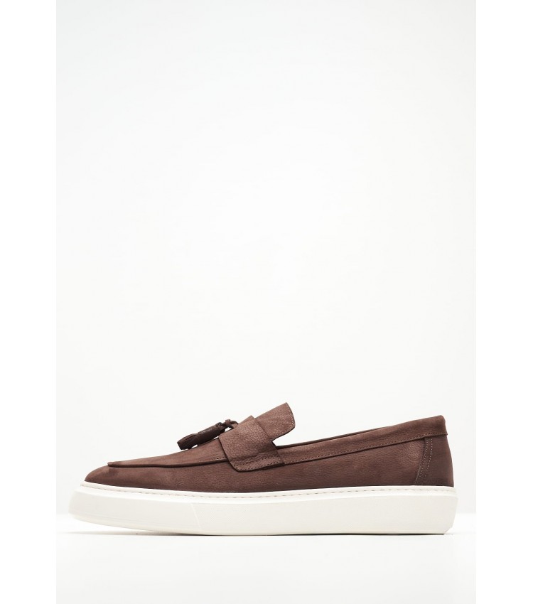 Men Moccasins 3786 Brown Nubuck Leather Philippe Lang