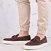 Men Moccasins 3786 Brown Nubuck Leather Philippe Lang Men Moccasins 3786 Brown Nubuck Leather Philippe Lang