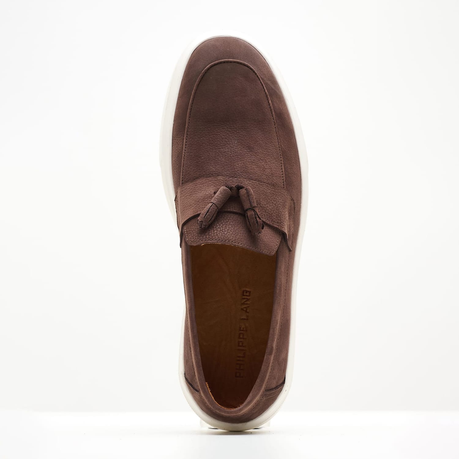Men Moccasins 3786 Brown Nubuck Leather Philippe Lang Men Moccasins 3786 Brown Nubuck Leather Philippe Lang