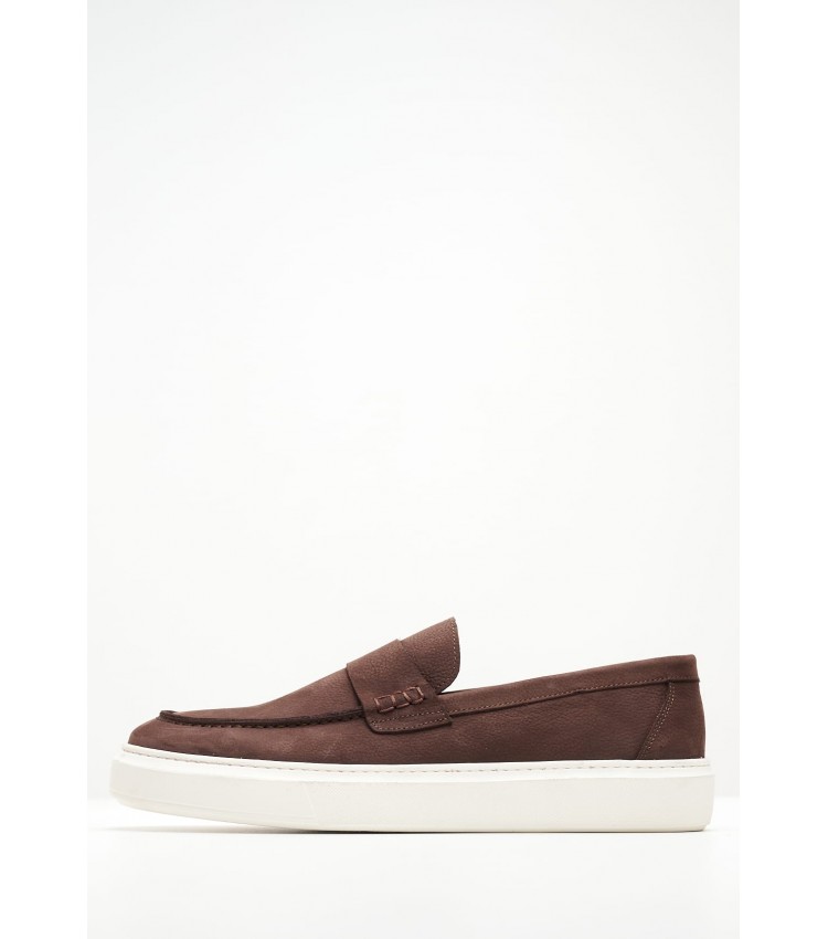Men Moccasins 9396 Brown Nubuck Leather Philippe Lang