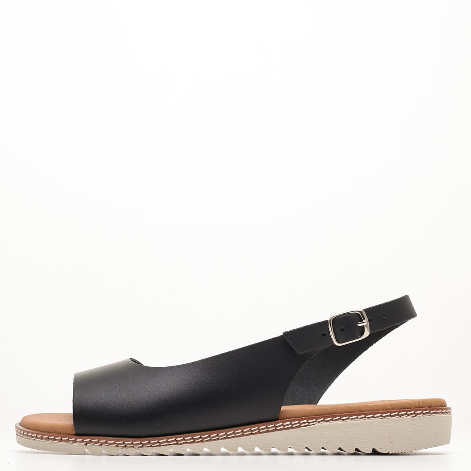 Γυναικεία Flats 2205 Μαύρο Δέρμα Eva Frutos