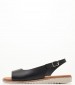 Women Flats 2205 Black Leather Eva Frutos