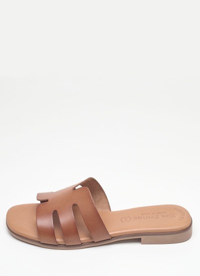 Γυναικεία Flats 3075 Μαύρο Δέρμα Eva Frutos