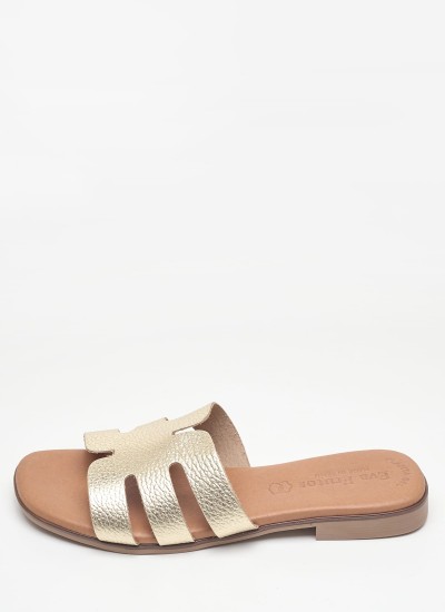 Γυναικεία Flats 3075 Μαύρο Δέρμα Eva Frutos