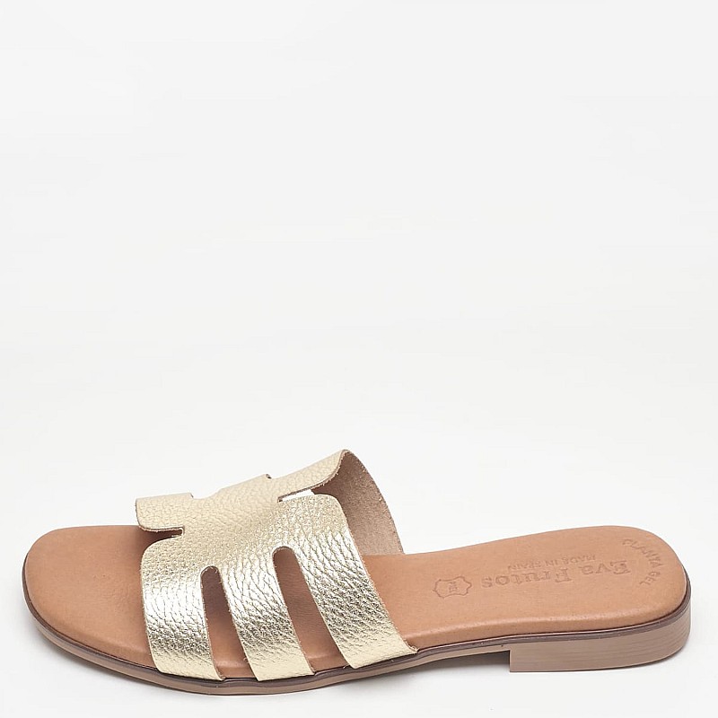 Γυναικεία Flats 3076 Χρυσό Δέρμα Eva Frutos