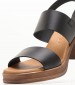 Women Sandals 3619 Black Leather Eva Frutos