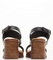 Women Sandals 3619 Black Leather Eva Frutos