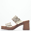 Γυναικεία Mules 3671 Χρυσό Δέρμα Eva Frutos