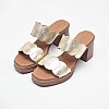 Γυναικεία Mules 3671 Χρυσό Δέρμα Eva Frutos