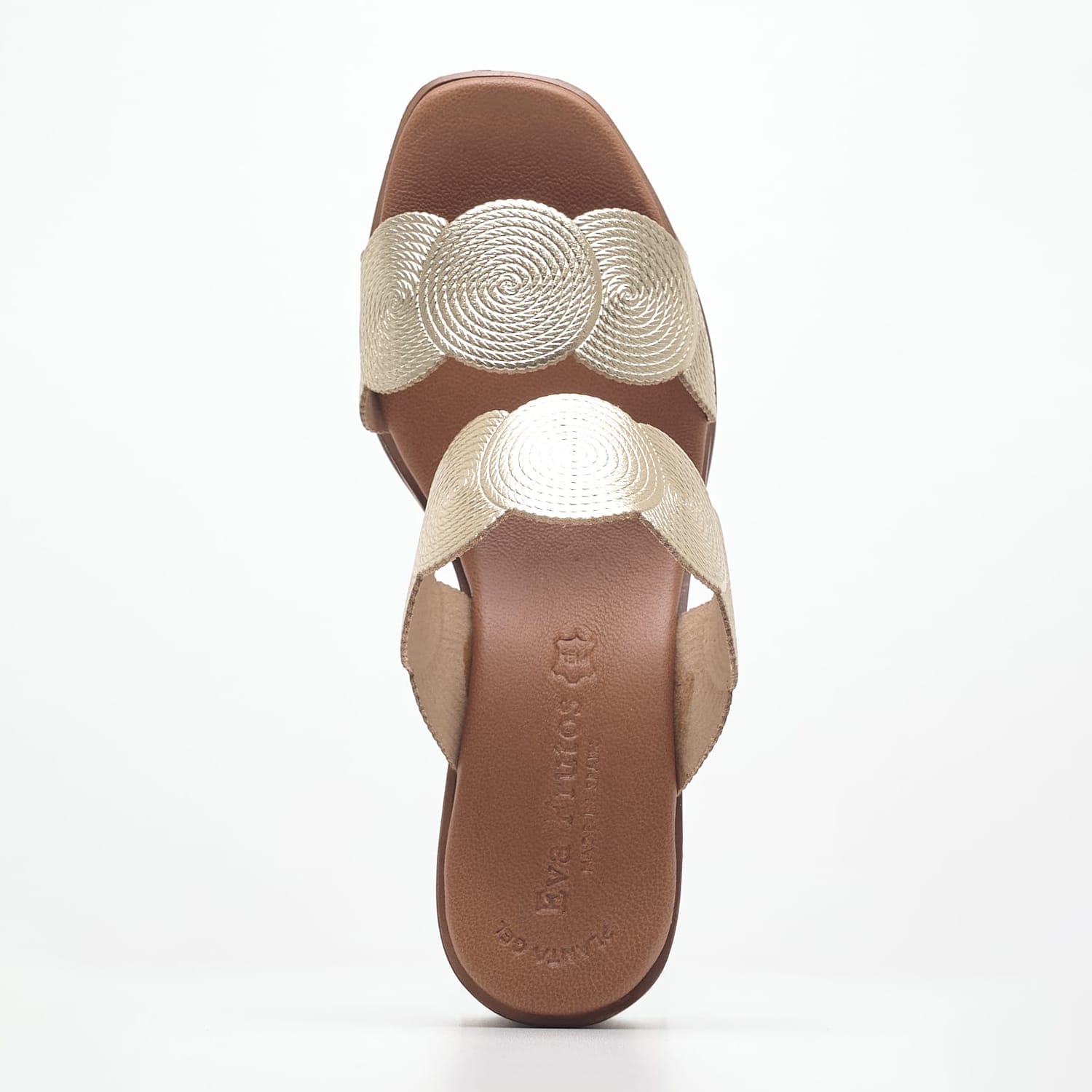 Γυναικεία Mules 3671 Χρυσό Δέρμα Eva Frutos