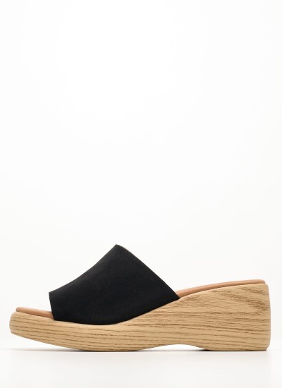 Γυναικεία Flats 3075 Μαύρο Δέρμα Eva Frutos