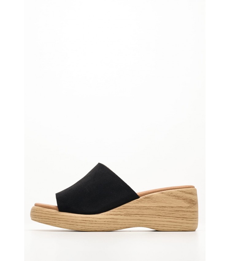 Women Platforms Low 4767 Black Buckskin Eva Frutos