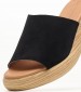 Women Platforms Low 4767 Black Buckskin Eva Frutos