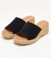 Women Platforms Low 4767 Black Buckskin Eva Frutos