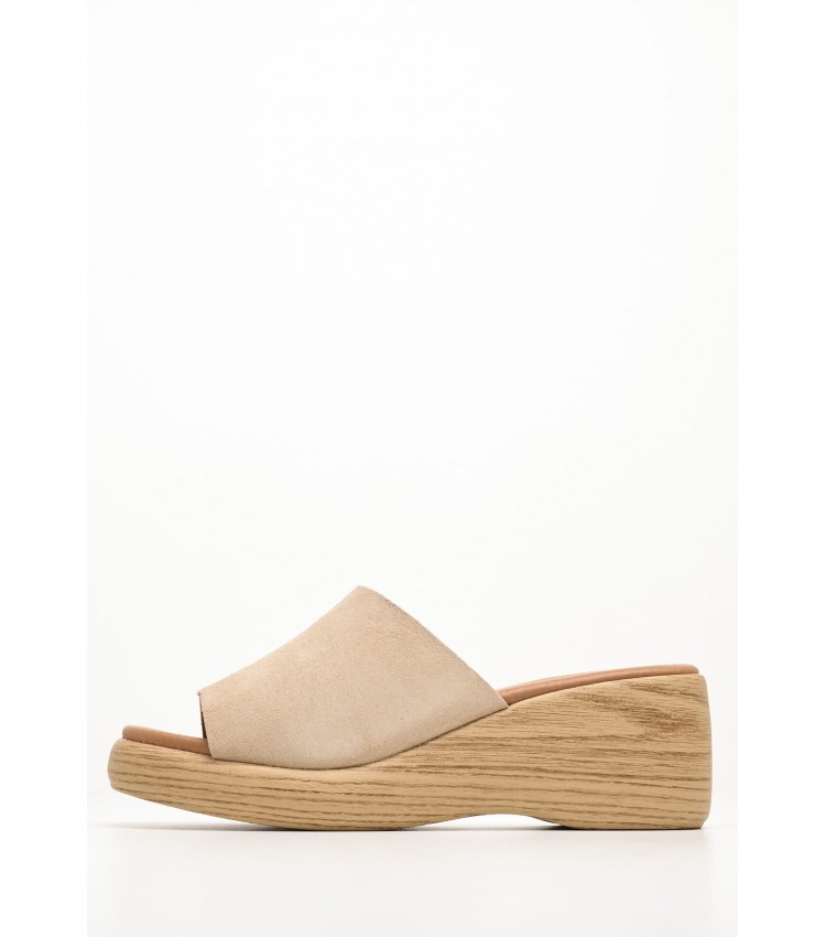 Women Platforms Low 4767 Beige Buckskin Eva Frutos