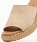 Women Platforms Low 4767 Beige Buckskin Eva Frutos