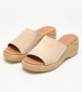 Women Platforms Low 4767 Beige Buckskin Eva Frutos