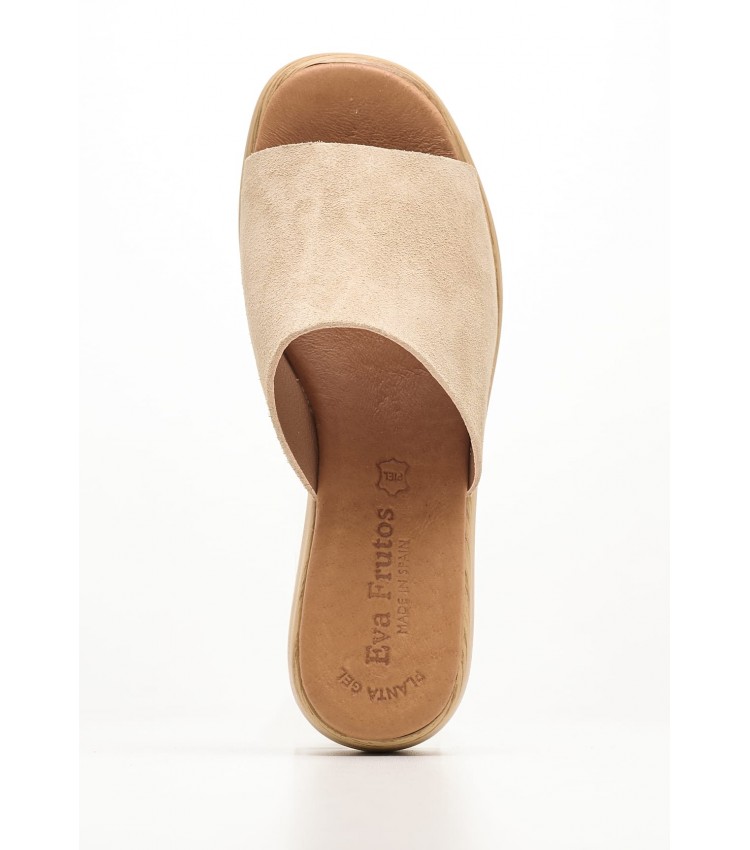 Women Platforms Low 4767 Beige Buckskin Eva Frutos