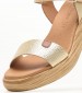 Women Platforms Low 4792 Gold Leather Eva Frutos