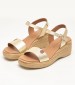 Women Platforms Low 4792 Gold Leather Eva Frutos