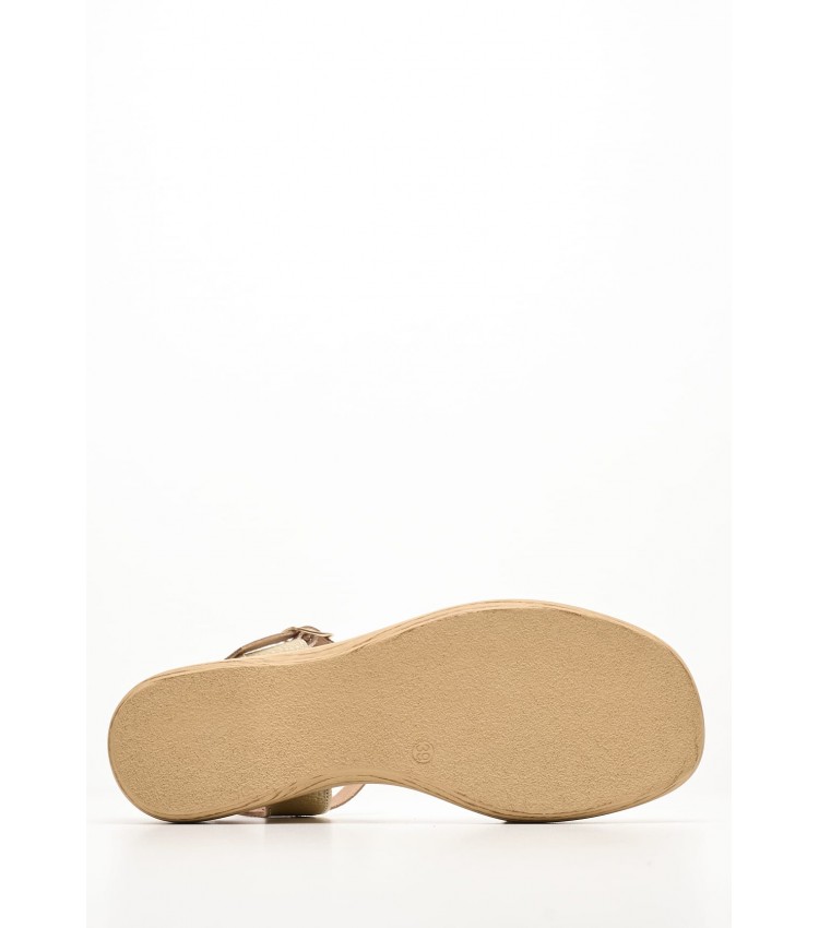 Women Platforms Low 4792 Gold Leather Eva Frutos