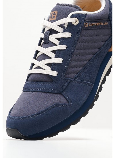 Men Casual Shoes Ventura Blue Buckskin Caterpillar