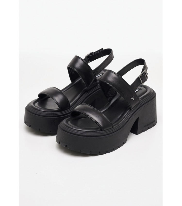 Women Sandals Cosmos Black Leather Windsor Smith