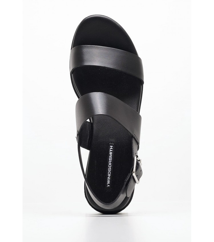 Women Sandals Emmy.Sndl Black Leather Windsor Smith