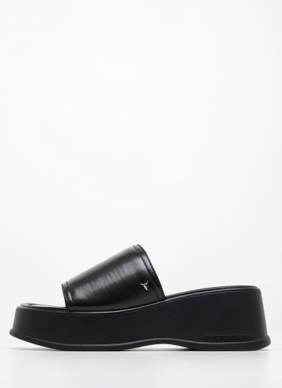 Women Platforms Low Horizon Black Leather Windsor Smith