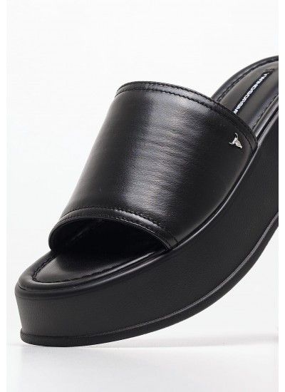 Women Platforms Low Horizon Black Leather Windsor Smith