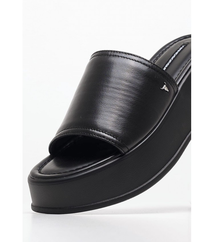 Women Platforms Low Horizon Black Leather Windsor Smith