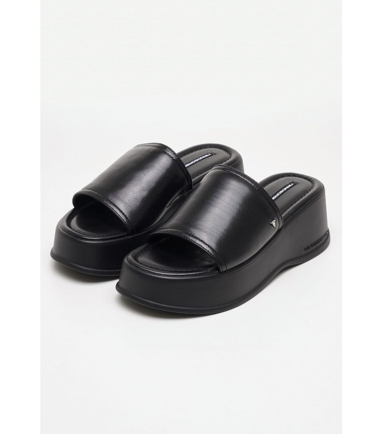 Women Platforms Low Horizon Black Leather Windsor Smith