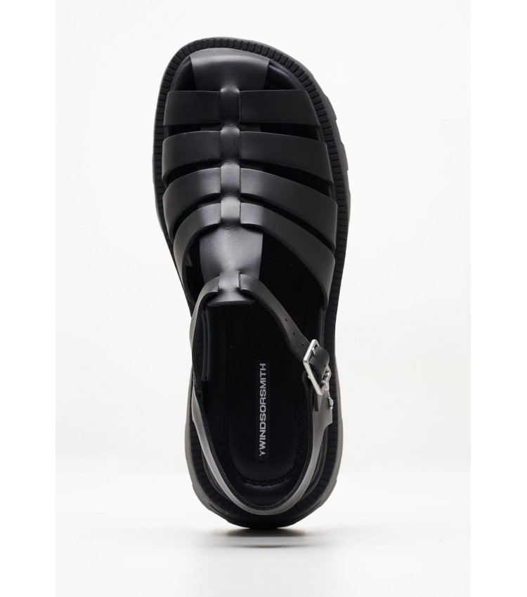 Women Sandals Rare Black Leather Windsor Smith