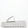 Women Platforms Low Treats.Met Silver Leather Windsor Smith