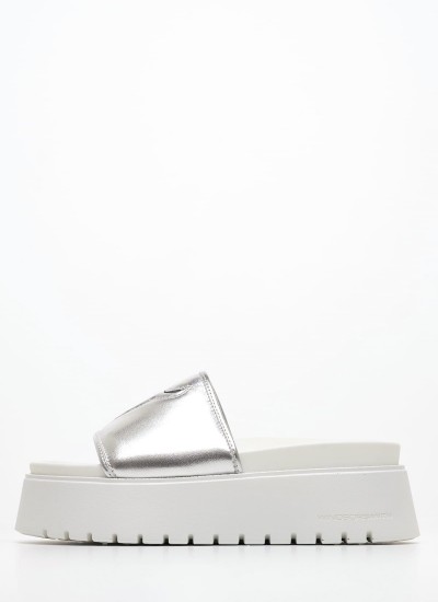 Women Platforms Low Treats.Met Silver Leather Windsor Smith