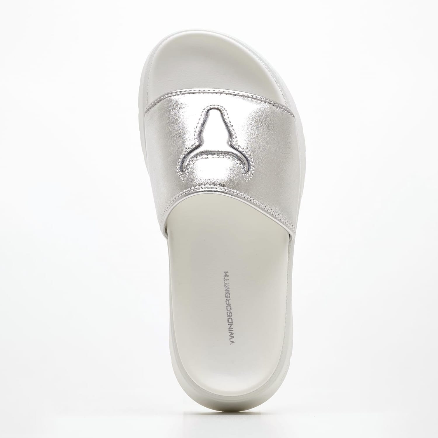 Women Platforms Low Treats.Met Silver Leather Windsor Smith