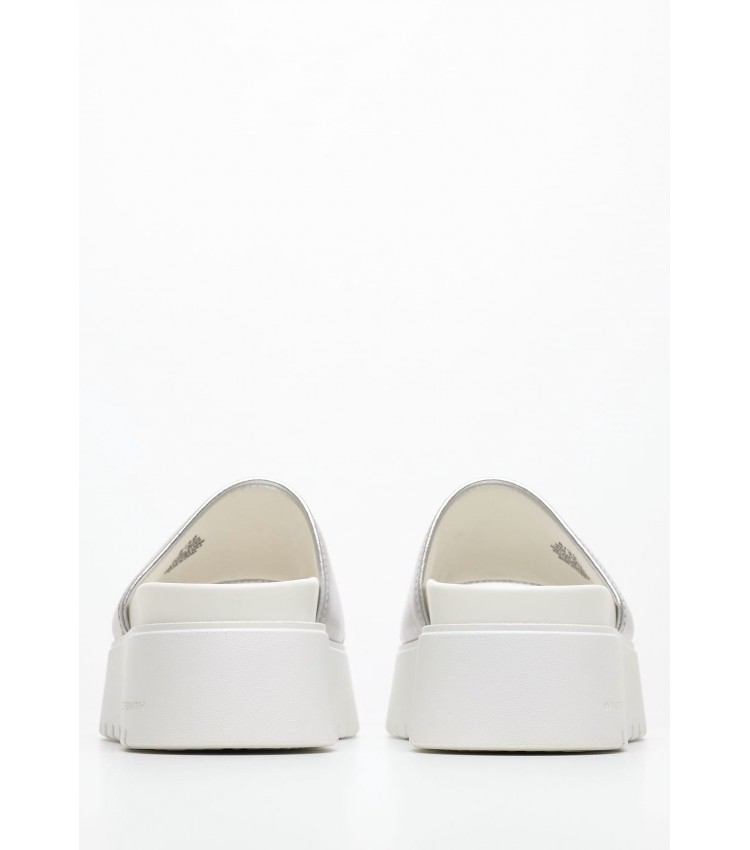 Women Platforms Low Treats.Met Silver Leather Windsor Smith