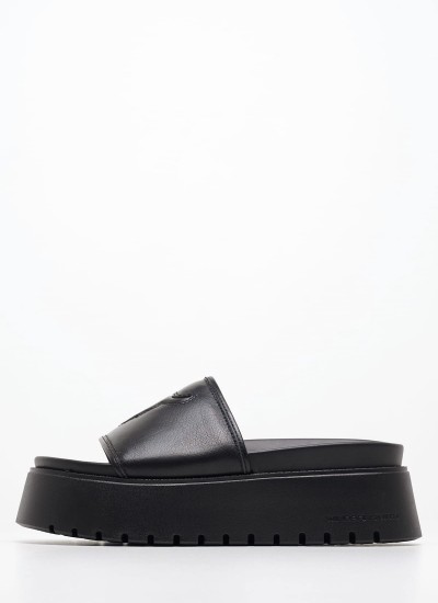 Women Platforms Low Treats Black Leather Windsor Smith