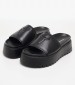 Women Platforms Low Treats Black Leather Windsor Smith