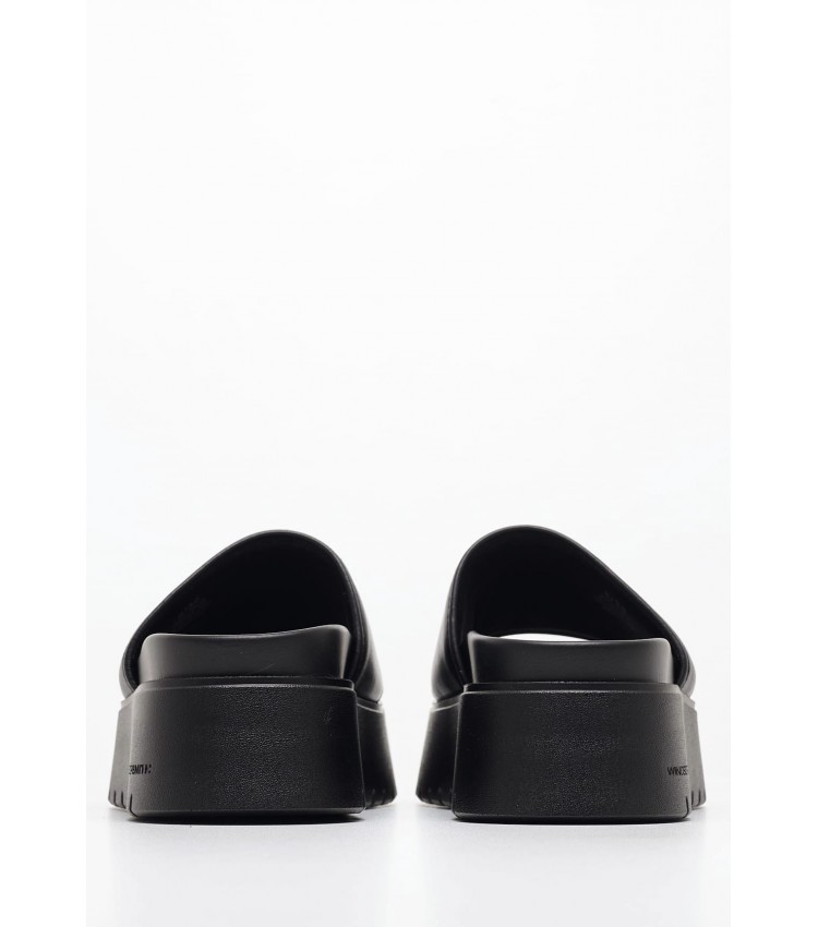 Women Platforms Low Treats Black Leather Windsor Smith