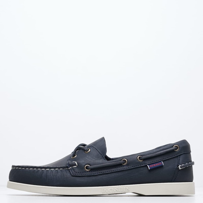 Ανδρικά Ιστιοπλοϊκά Docksides.Crazy Μπλε Δέρμα Λαδερό Sebago