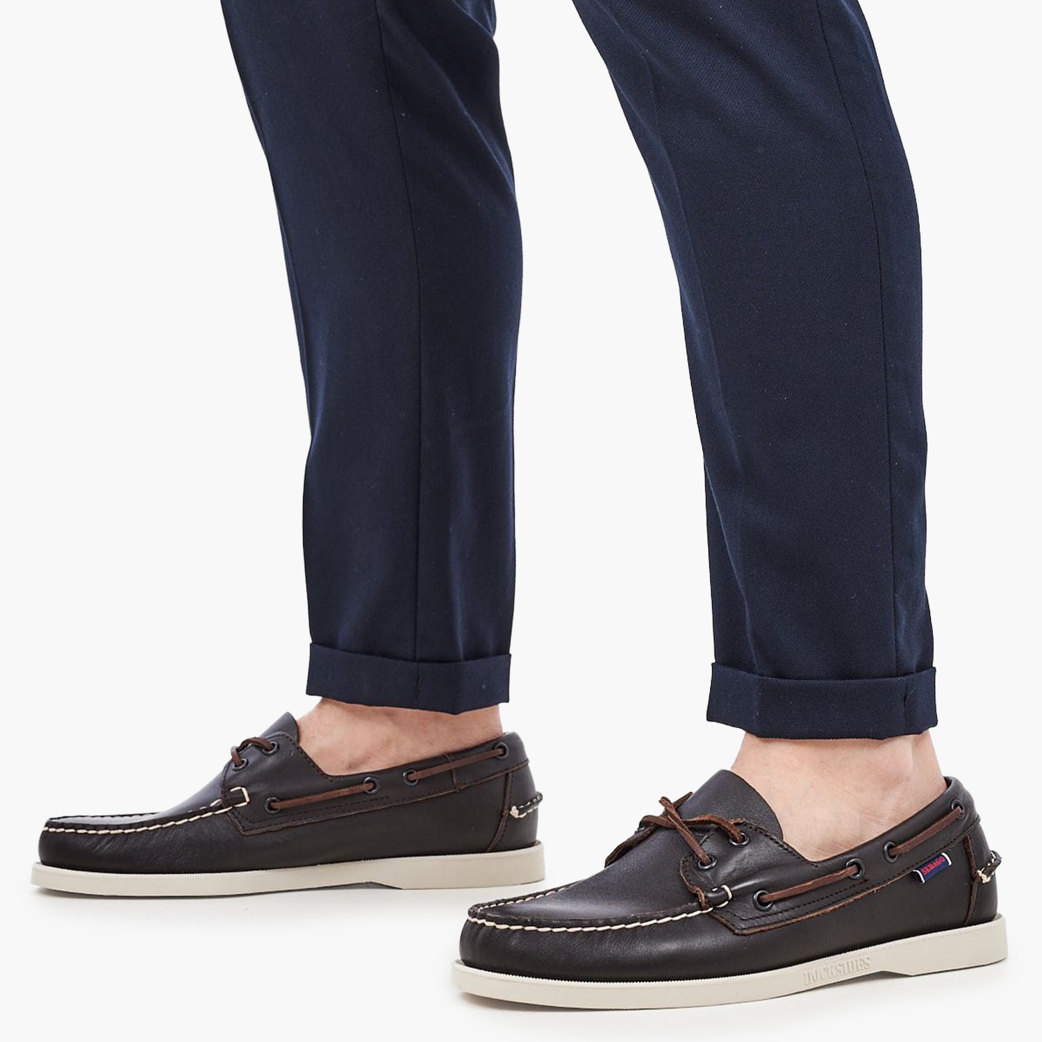 Men Sailing shoes Docksides.Port Brown Leather Sebago