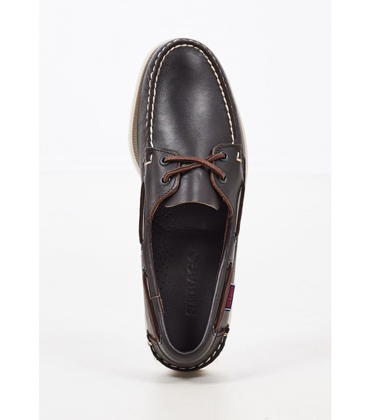 Men Sailing shoes Docksides.Port Brown Leather Sebago