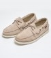 Men Sailing shoes Port.Fleshout Beige Buckskin Sebago