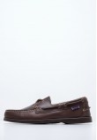 Men Sailing shoes Portland.Waxed DarkBrown Leather Sebago