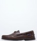 Men Sailing shoes Portland.Waxed DarkBrown Leather Sebago