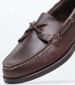 Men Sailing shoes Portland.Waxed DarkBrown Leather Sebago