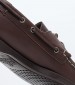 Men Sailing shoes Portland.Waxed DarkBrown Leather Sebago