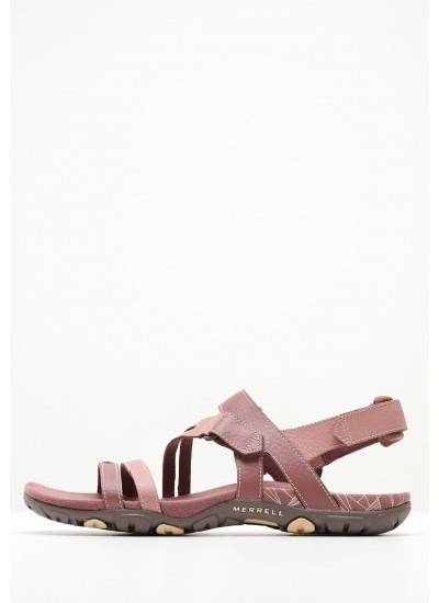 Women Flip Flops & Sandals Sandspur Pink Leather Merrell